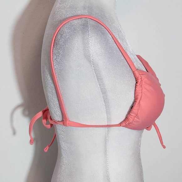 Aerie Pink Bikini Top NWT Size Small Gathered Bandeau Bikini Top - Picture 3 of 9
